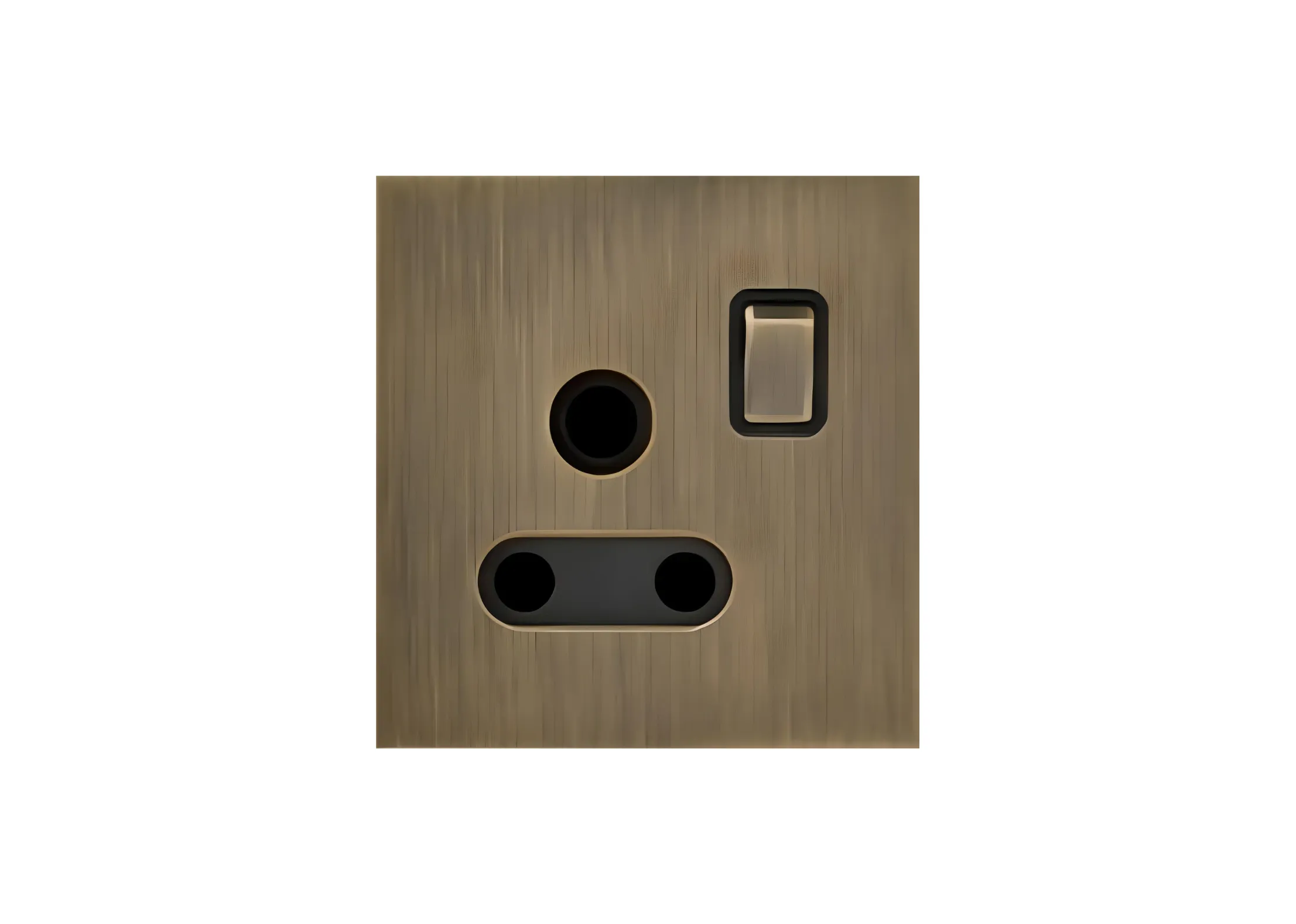 Single 15A switched socket (86), 250V, High-end Metal panel