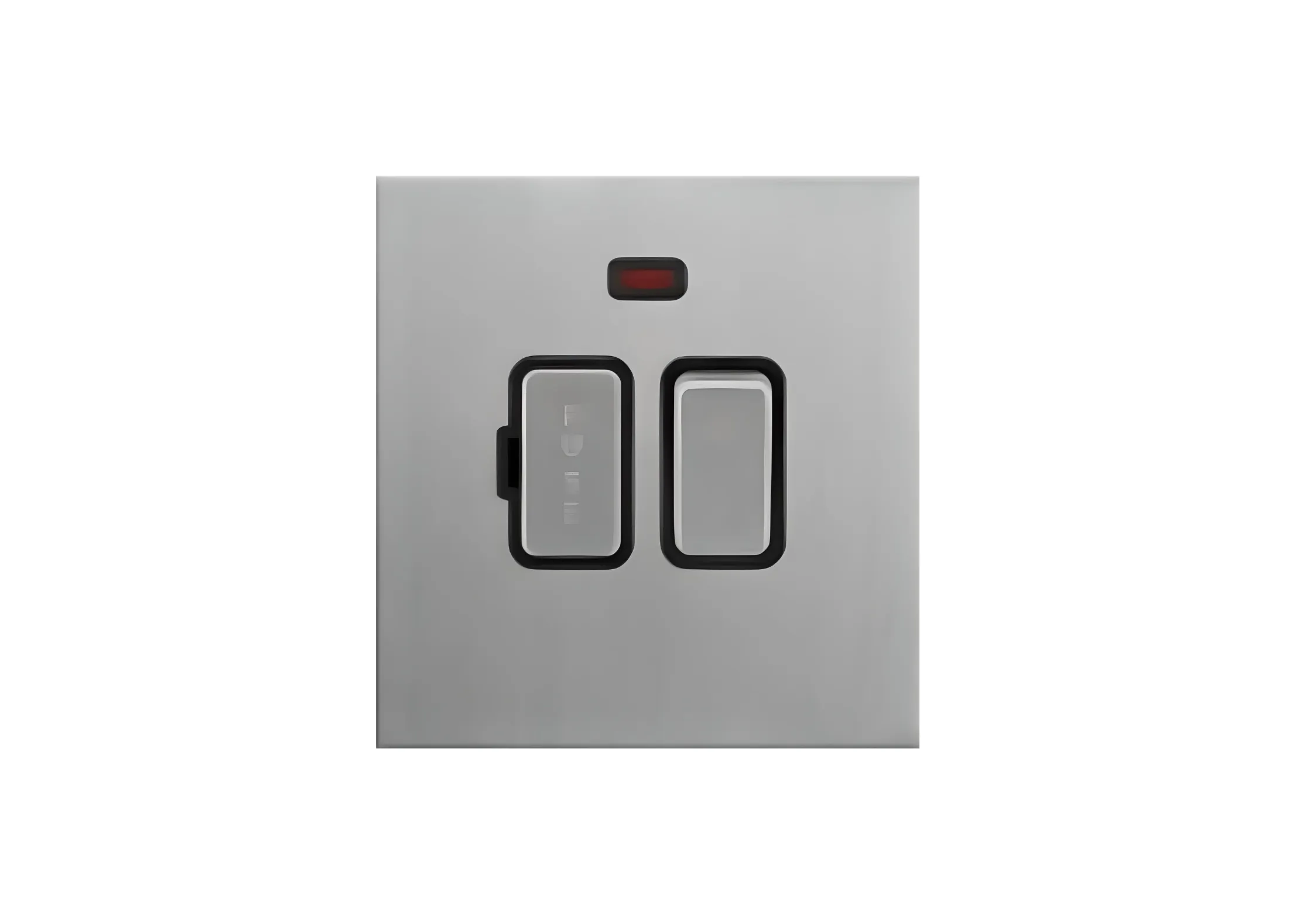 1 gang +Fuse unit (86), 250V, High-end Metal panel