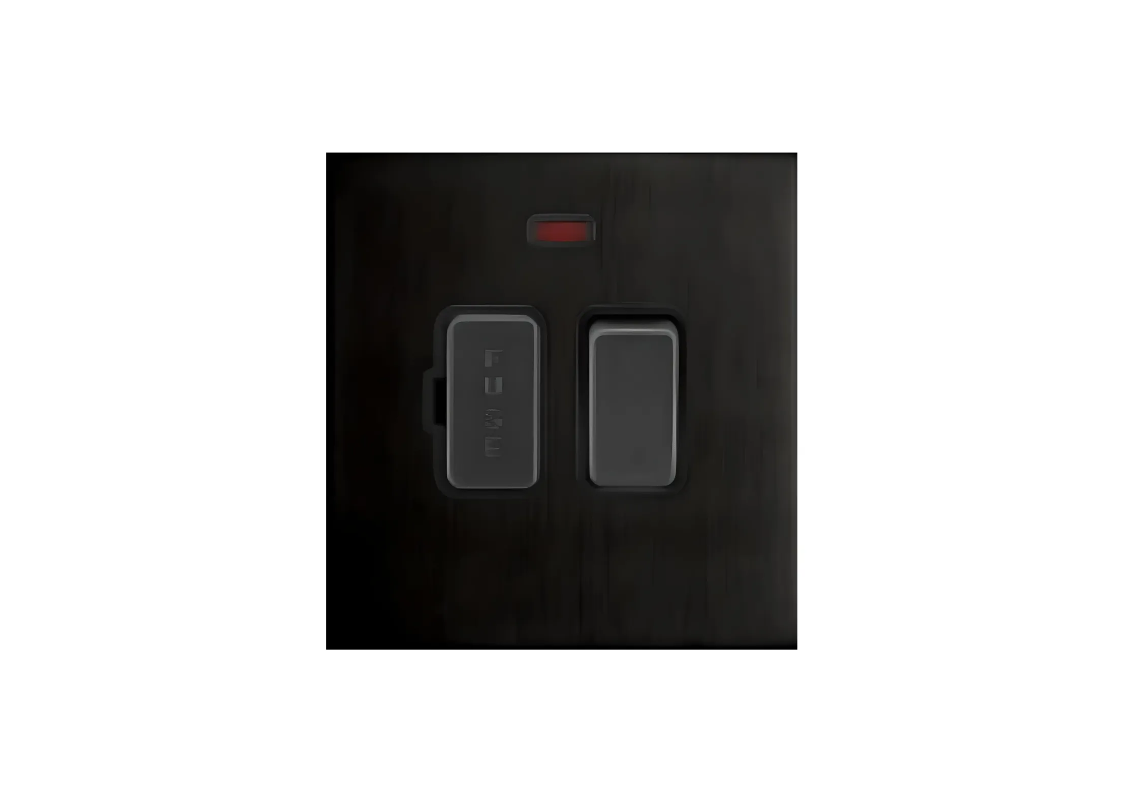 1 gang +Fuse unit (86), 250V, High-end Metal panel