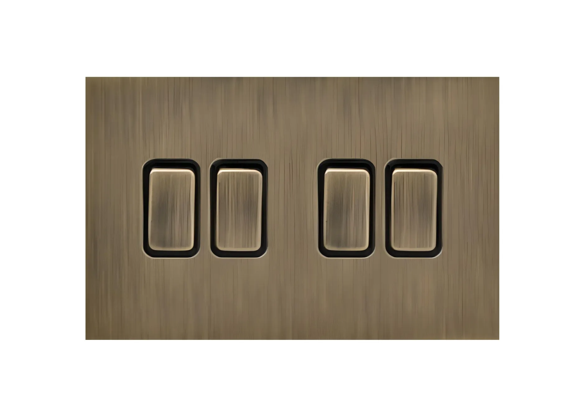 4 gang 2 way switch (146), 250V, High-end Metal panel/Copper toggle