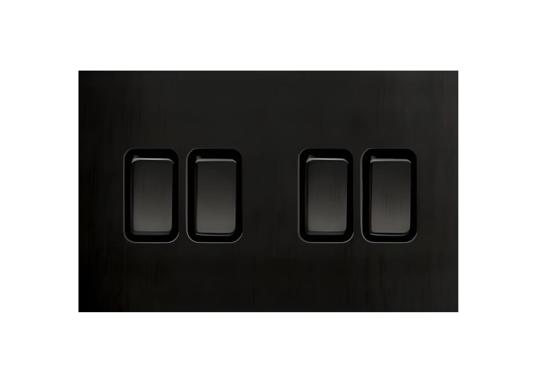 4 gang 2 way switch (146), 250V, High-end Metal panel/Copper toggle
