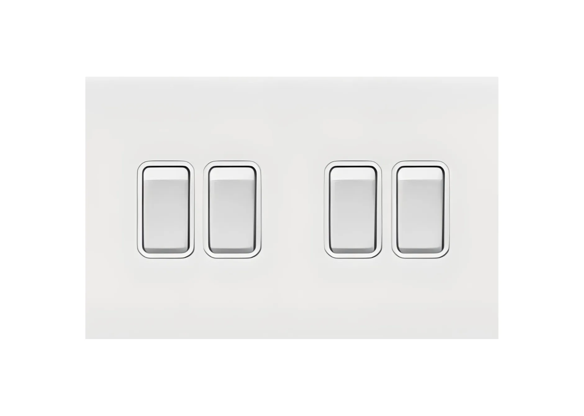 4 gang 2 way switch (146), 250V, High-end Metal panel/Copper toggle