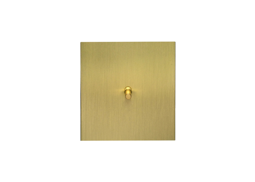 1 gang 2 way switch, 250V, High-end Metal panel/Copper toggle