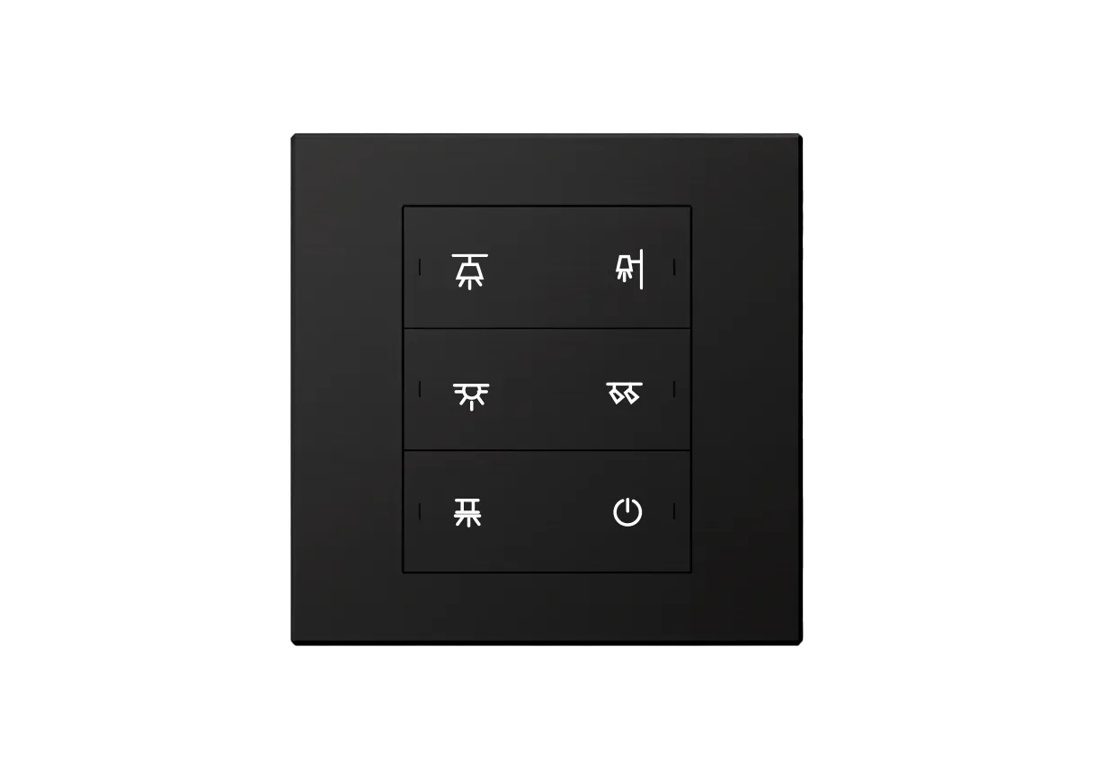 Titan - Six-button smart panel with Sensor (KNX interface base)