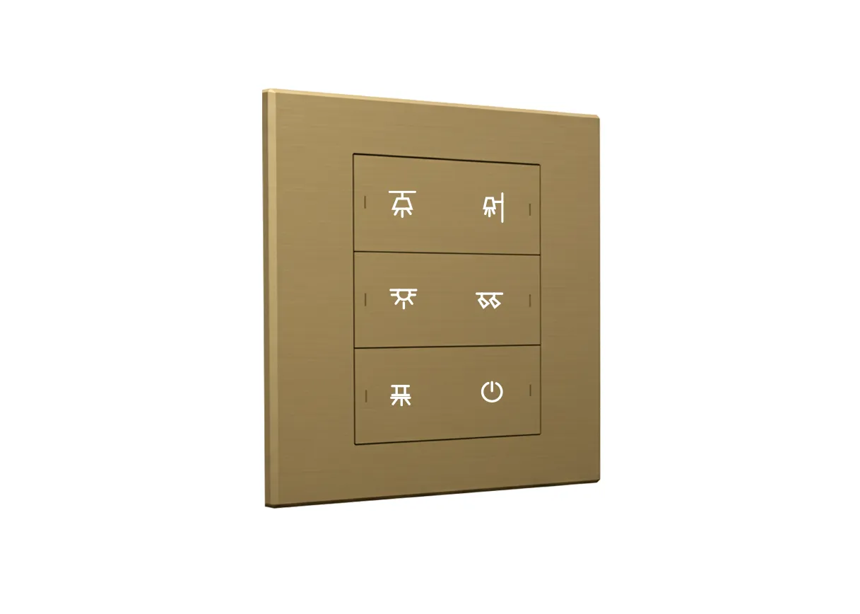 Titan - Six-button smart panel with Sensor (KNX interface base)