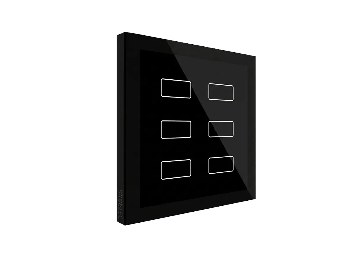 Glass Series - KNX Touch Panel Slim 6 Buttons