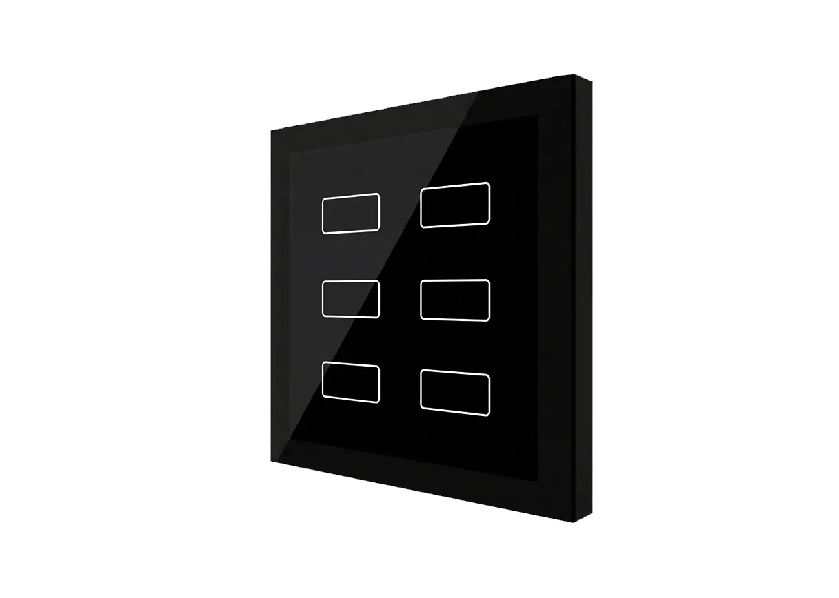 Glass Series - KNX Touch Panel Slim 6 Buttons