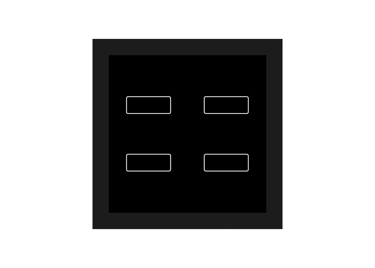 Glass Series - KNX Touch Panel Slim 4 Buttons