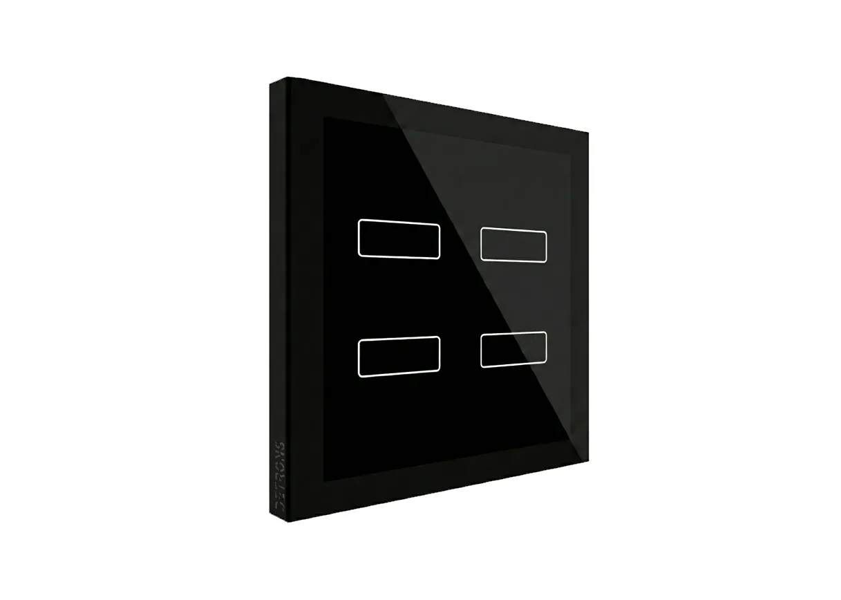 Glass Series - KNX Touch Panel Slim 4 Buttons