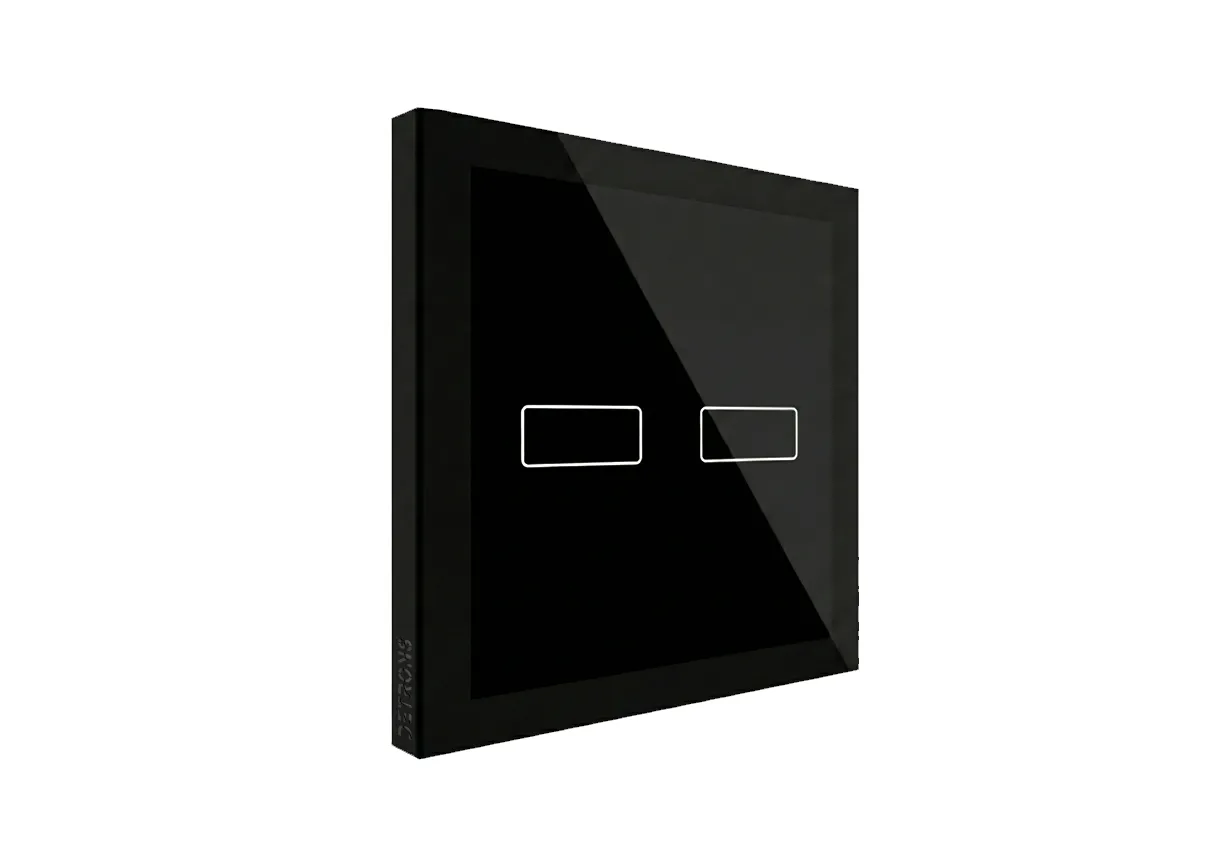 Glass Series - KNX Touch Panel Slim 2 Buttons