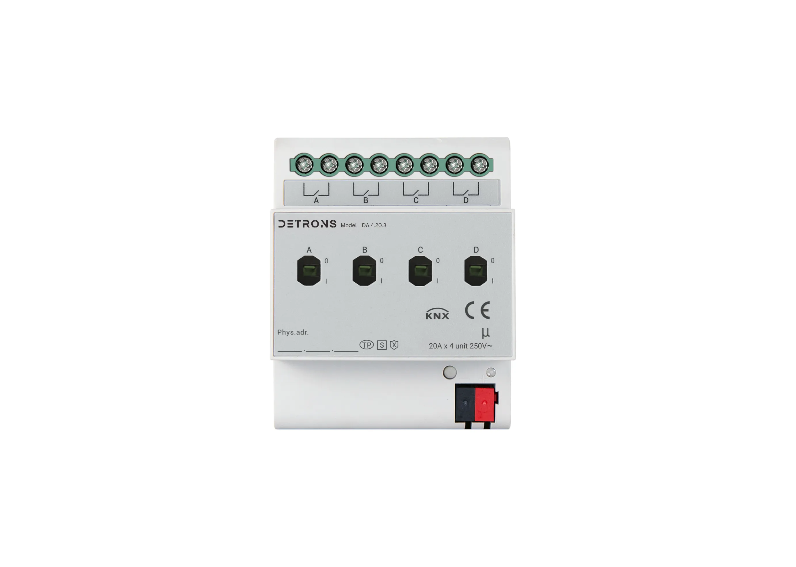 KNX Switch Actuator 4-Fold, 20A