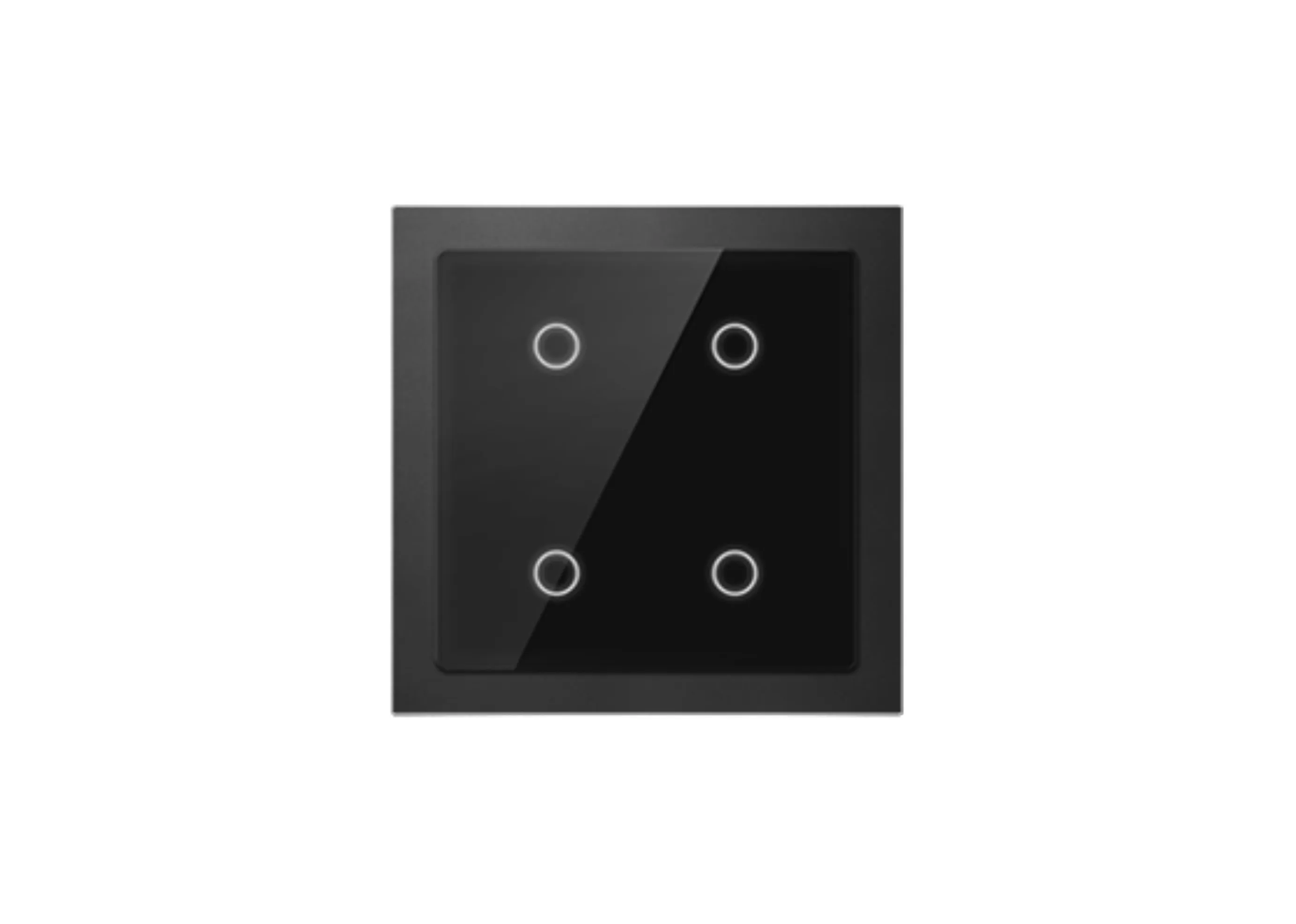 Glass Series - KNX Touch Panel Slim 4 Buttons