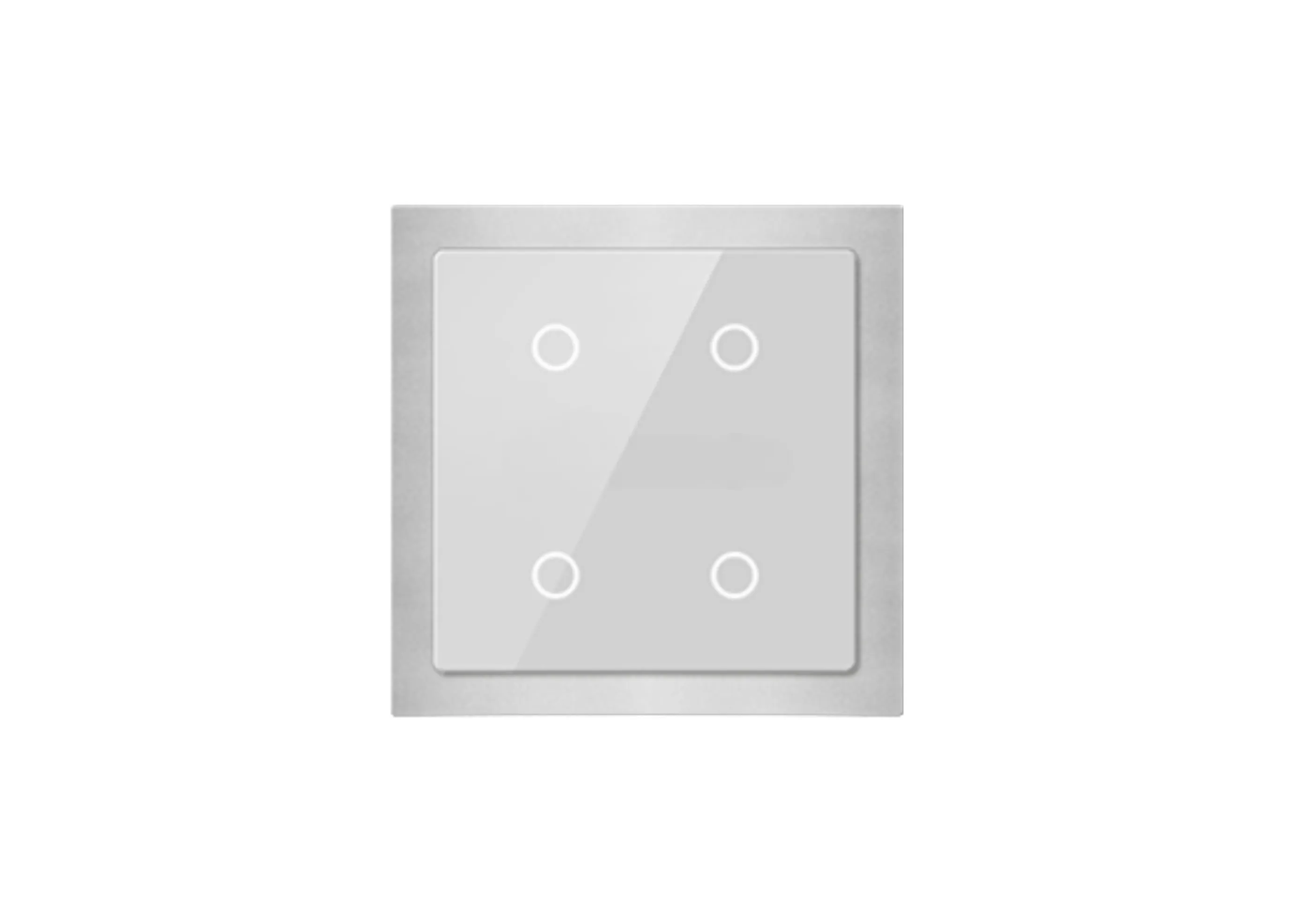 Glass Series - KNX Touch Panel Slim 4 Buttons