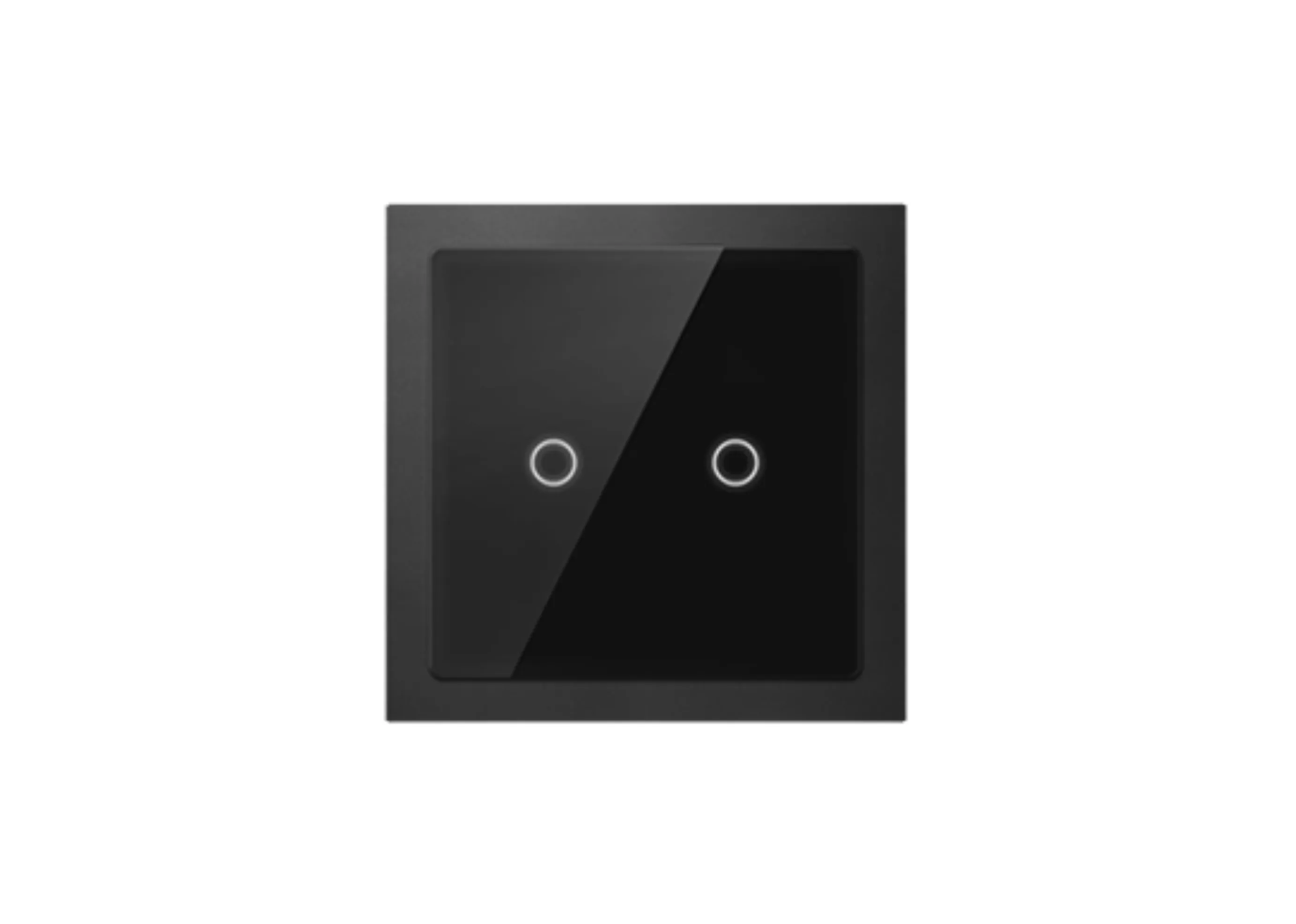 Glass Series - KNX Touch Panel Slim 2 Buttons