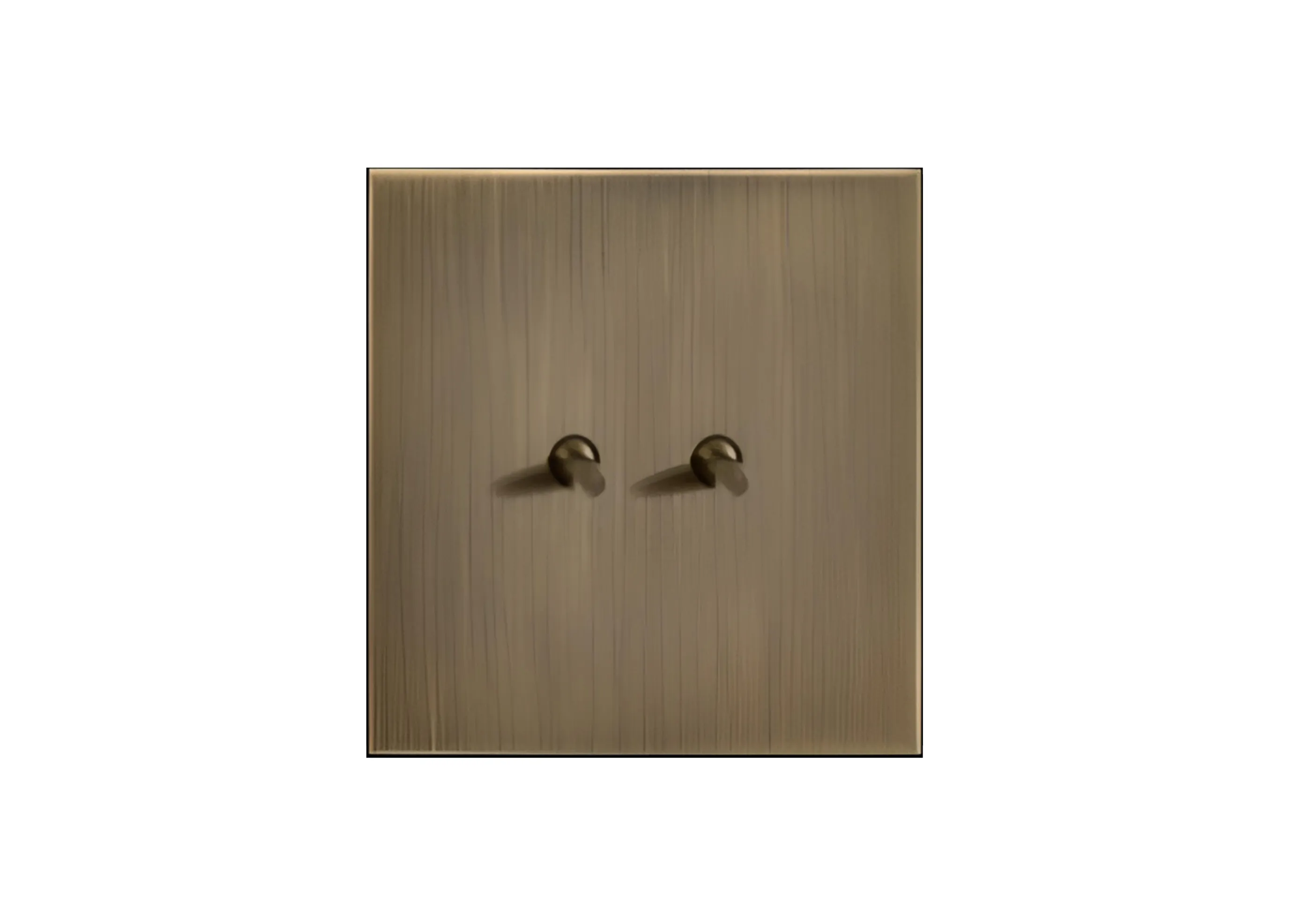 2 gang 2 way switch, 250V, High-end Metal panel/Copper toggle