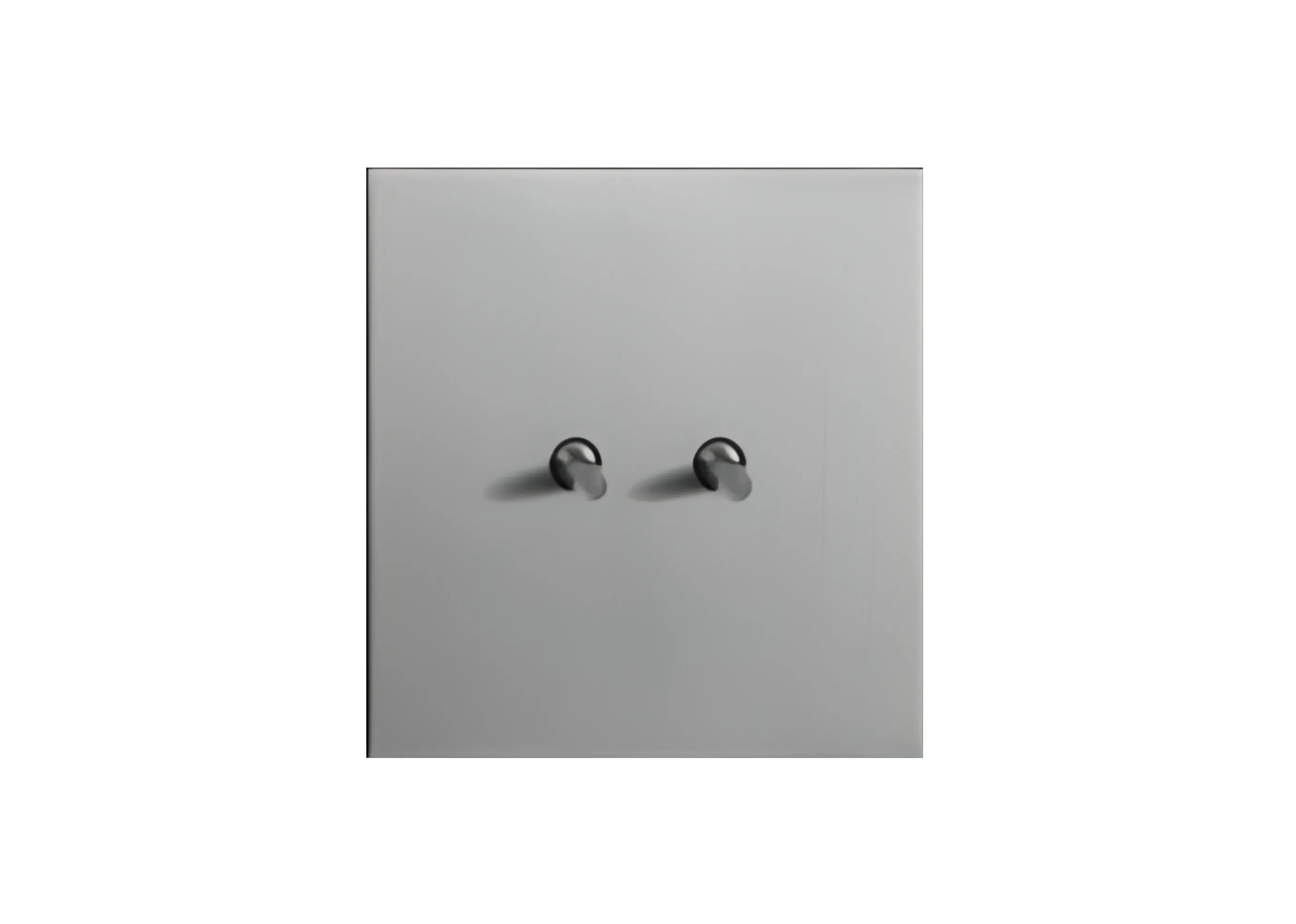 2 gang 2 way switch, 250V, High-end Metal panel/Copper toggle