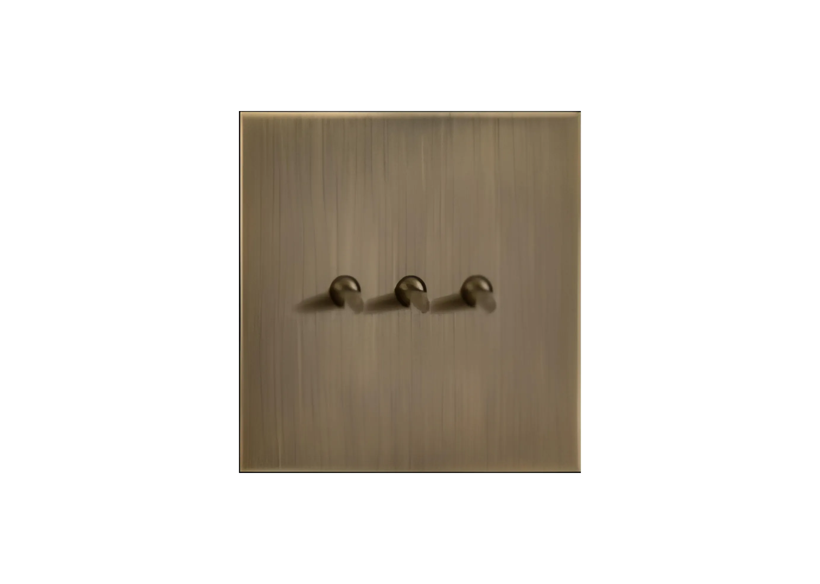 3 gang 2 way switch, 250V, High-end Metal panel/Copper toggle