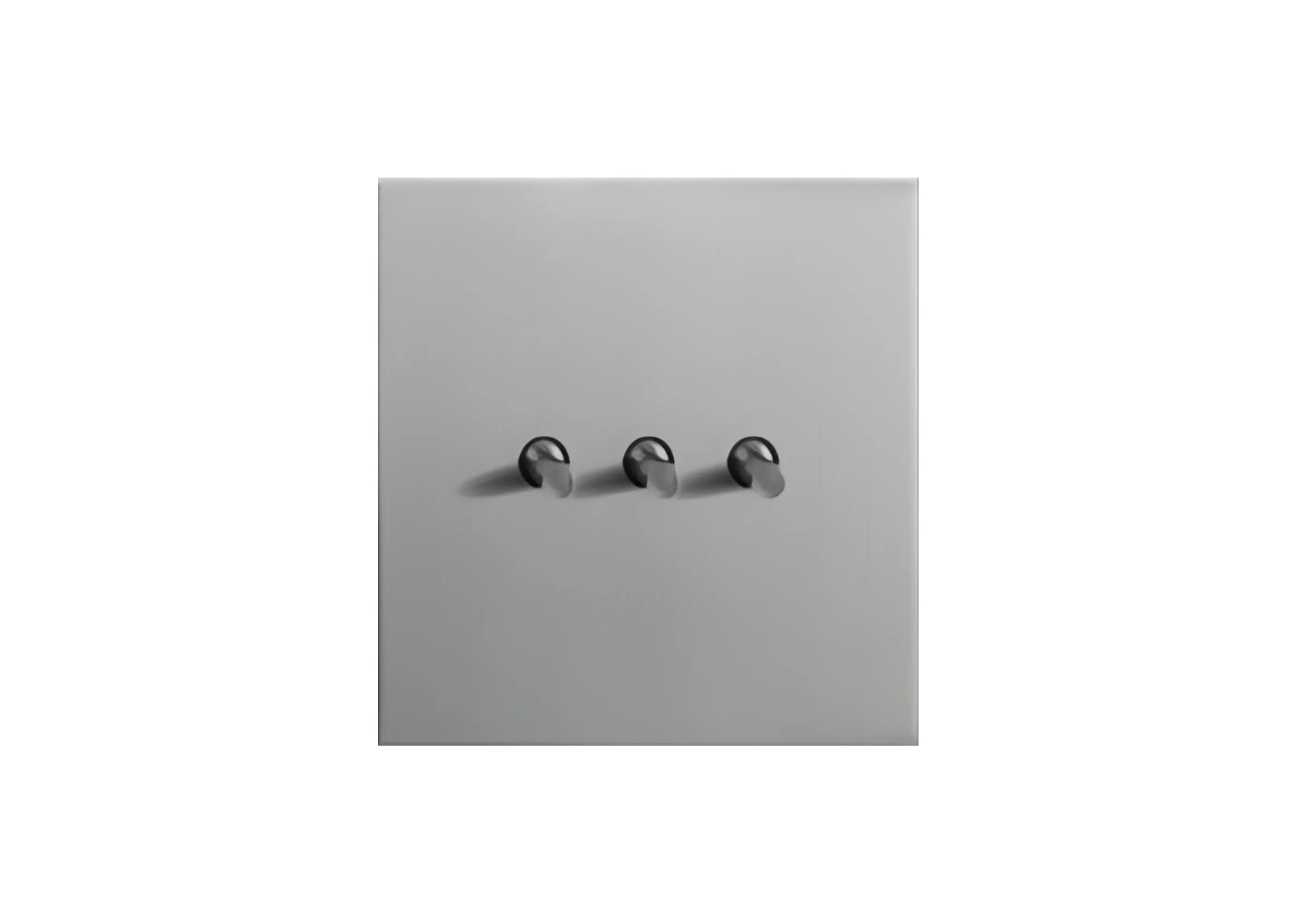 3 gang 2 way switch, 250V, High-end Metal panel/Copper toggle