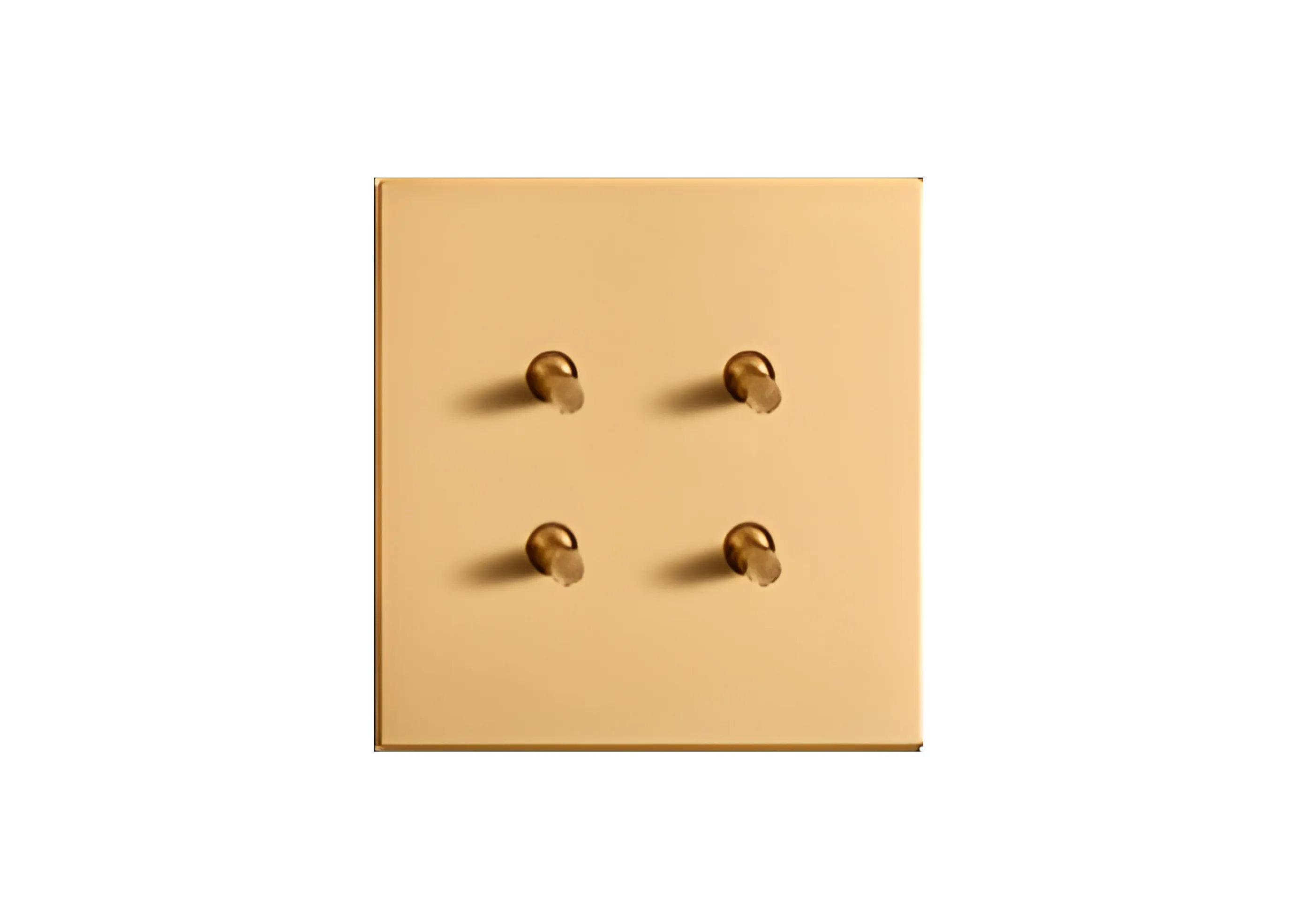4 gang 2 way switch (86), 250V, High-end Metal panel/Copper toggle