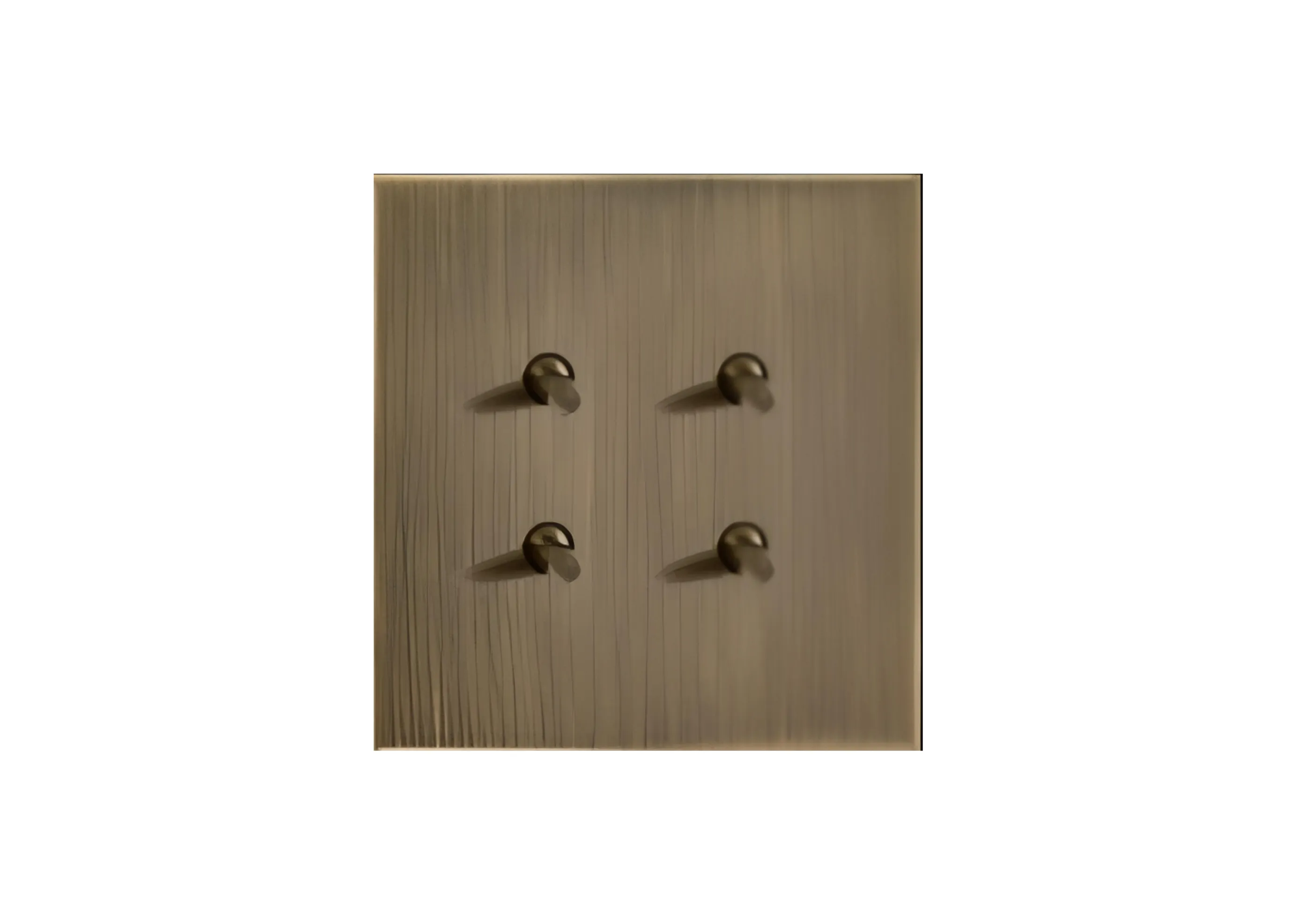 4 gang 2 way switch (86), 250V, High-end Metal panel/Copper toggle