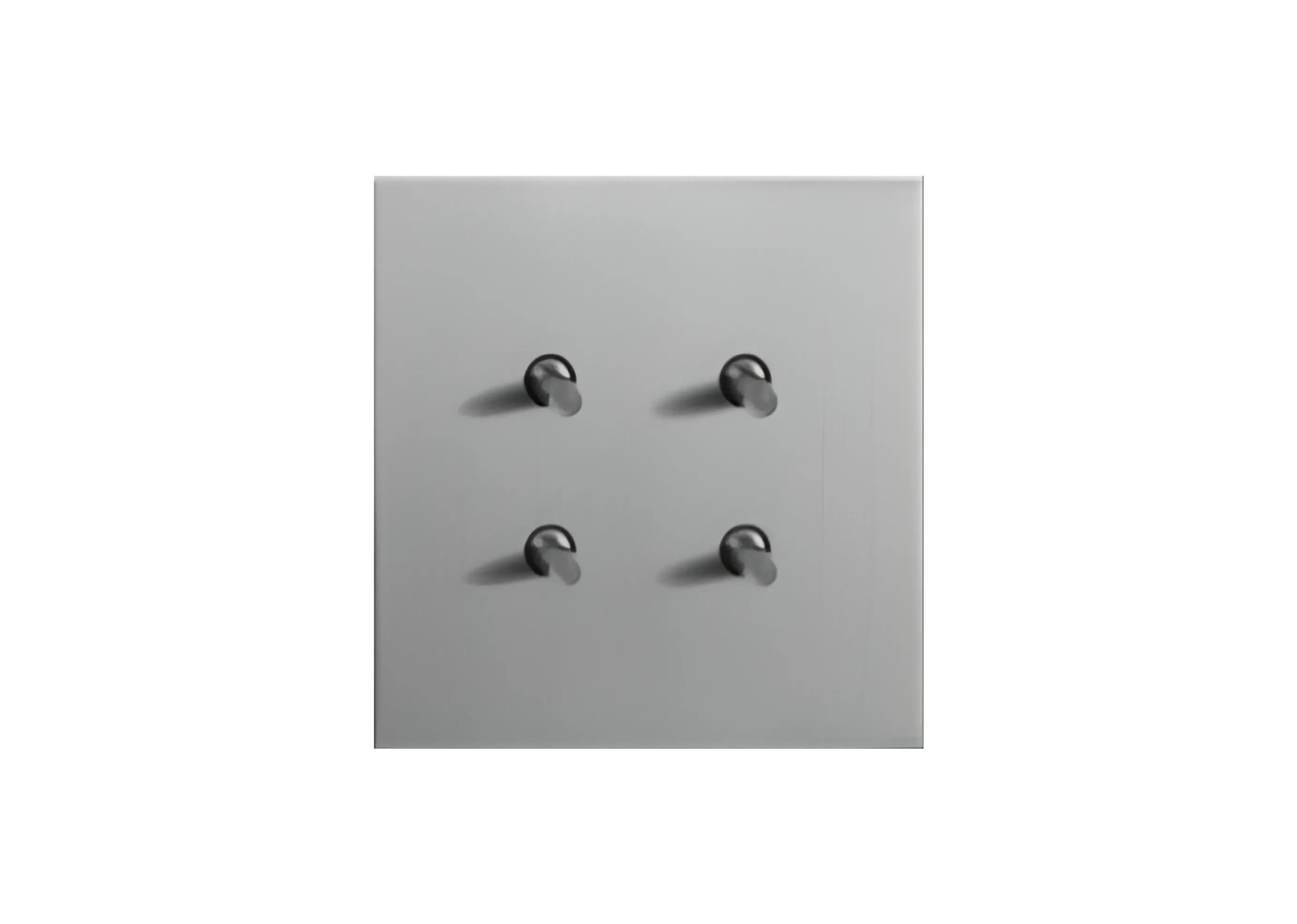 4 gang 2 way switch (86), 250V, High-end Metal panel/Copper toggle