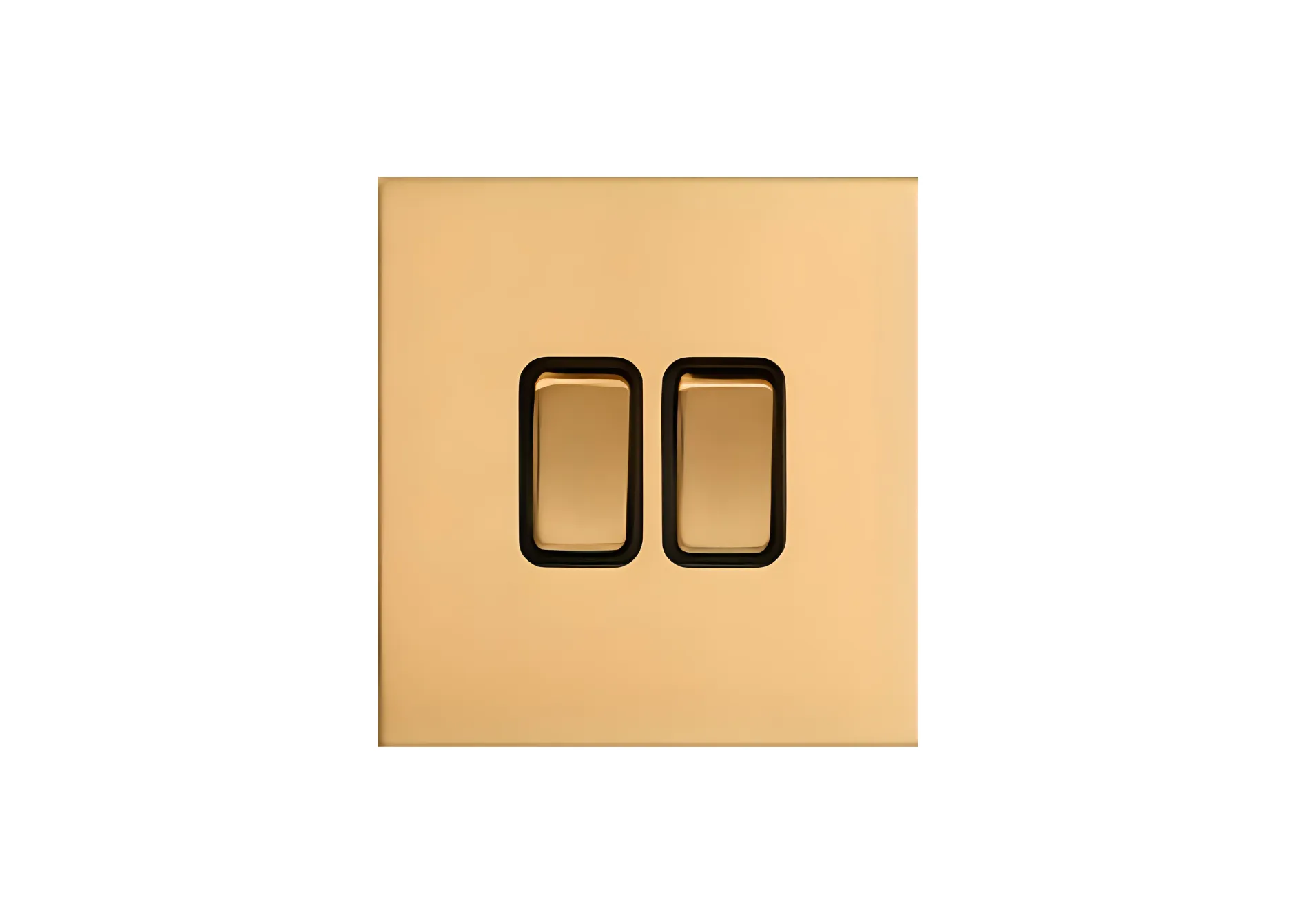 2 gang 2 way switch(86), 250V, High-end Metal panel/Copper toggle