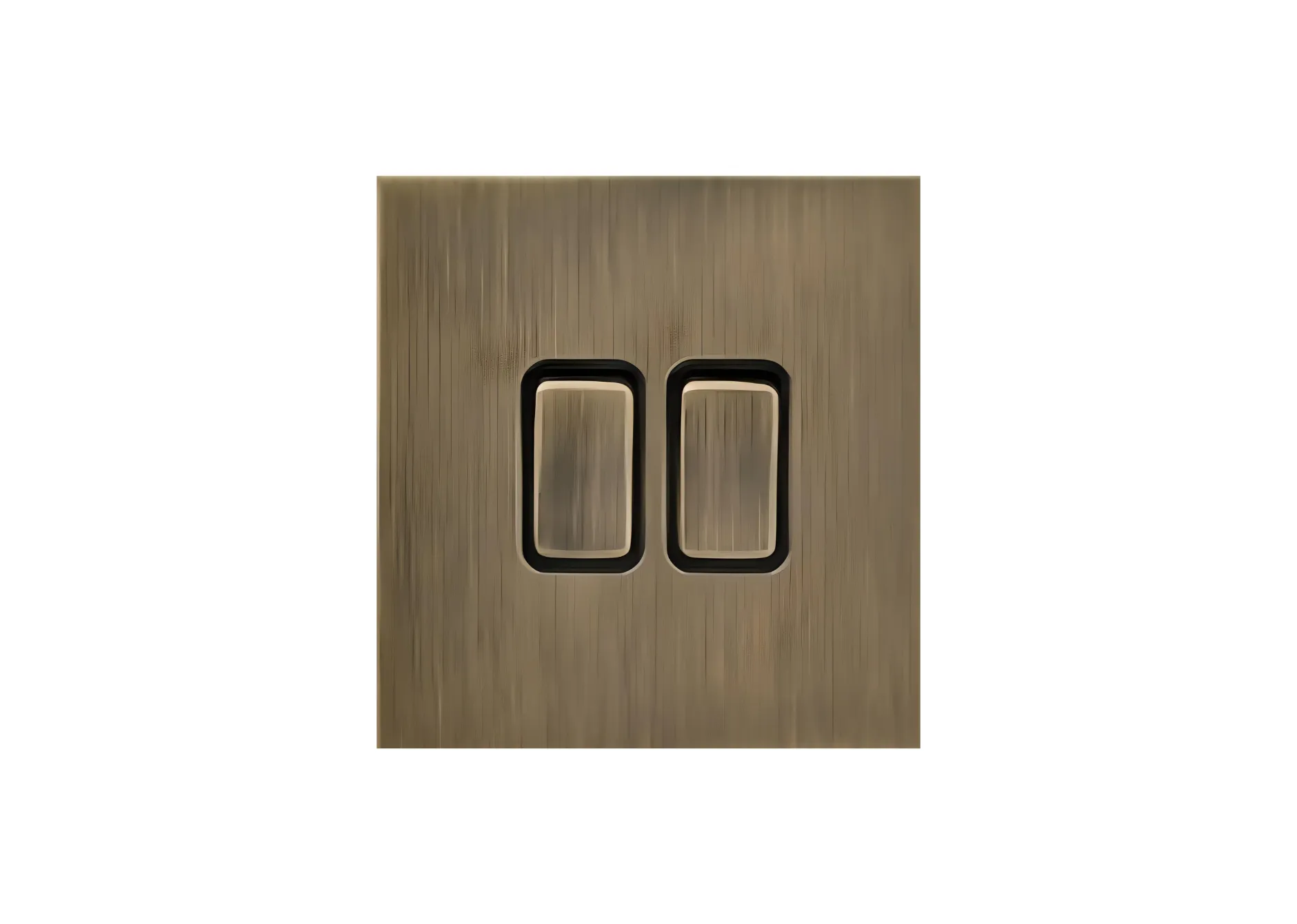2 gang 2 way switch(86), 250V, High-end Metal panel/Copper toggle