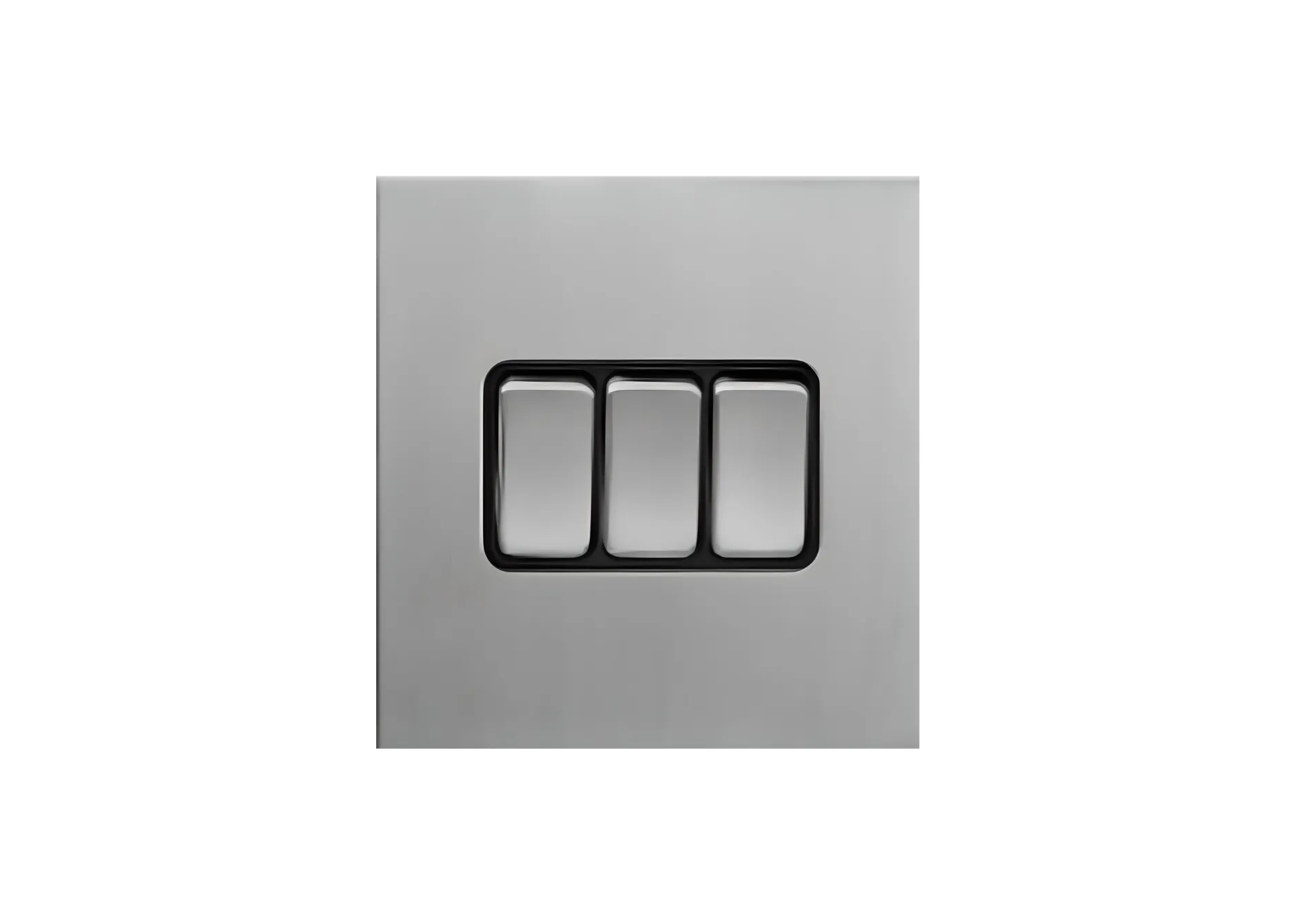 3 gang 2 way switch(86), 250V, High-end Metal panel/Copper toggle