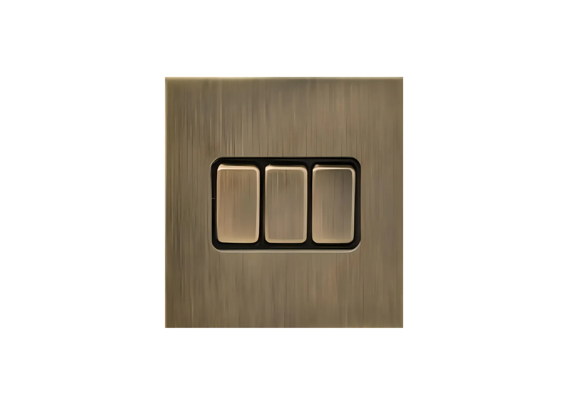 3 gang 2 way switch(86), 250V, High-end Metal panel/Copper toggle