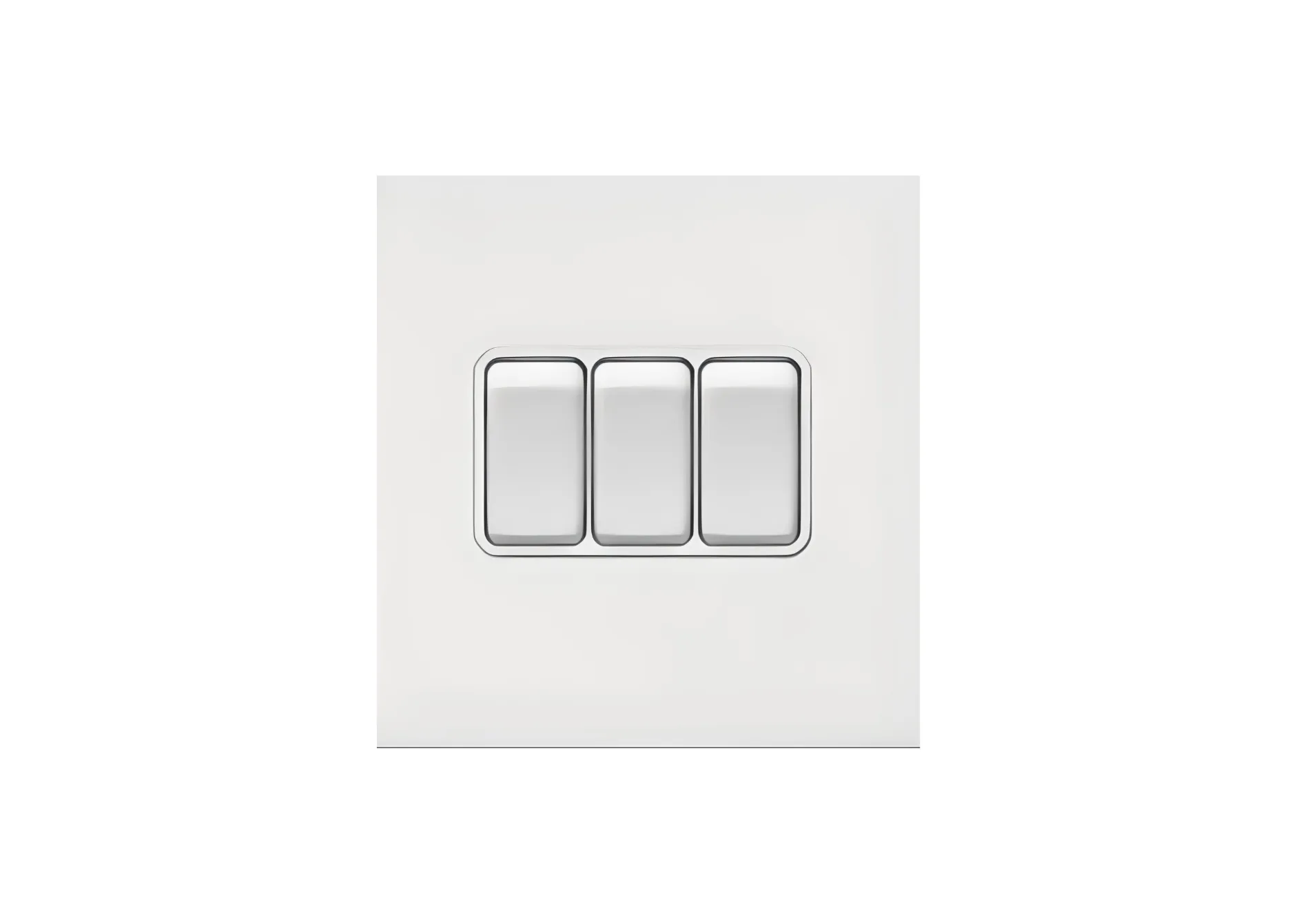 3 gang 2 way switch(86), 250V, High-end Metal panel/Copper toggle