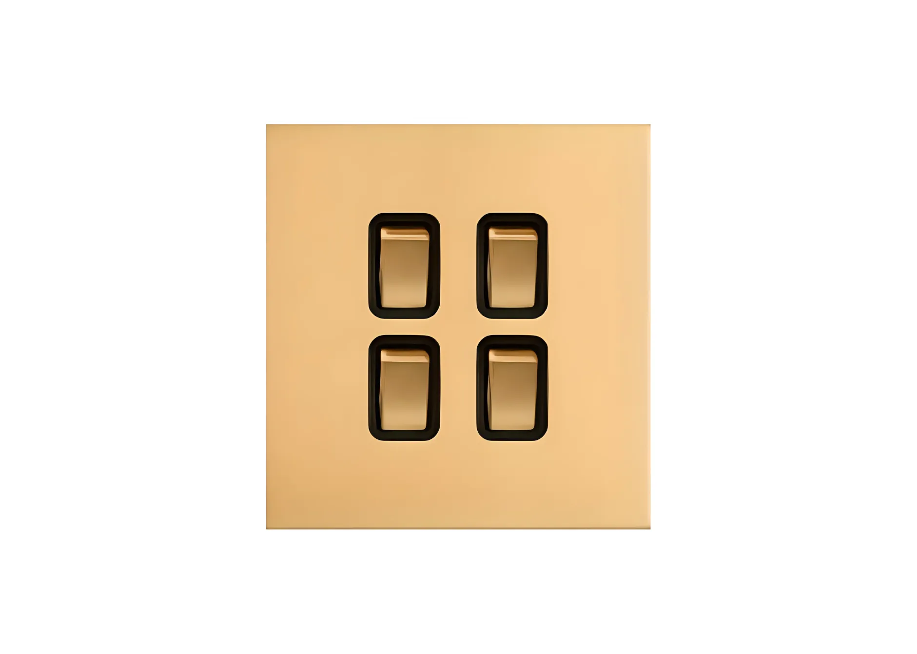 4 gang 2 way switch(86), 250V, High-end Metal panel/Copper toggle