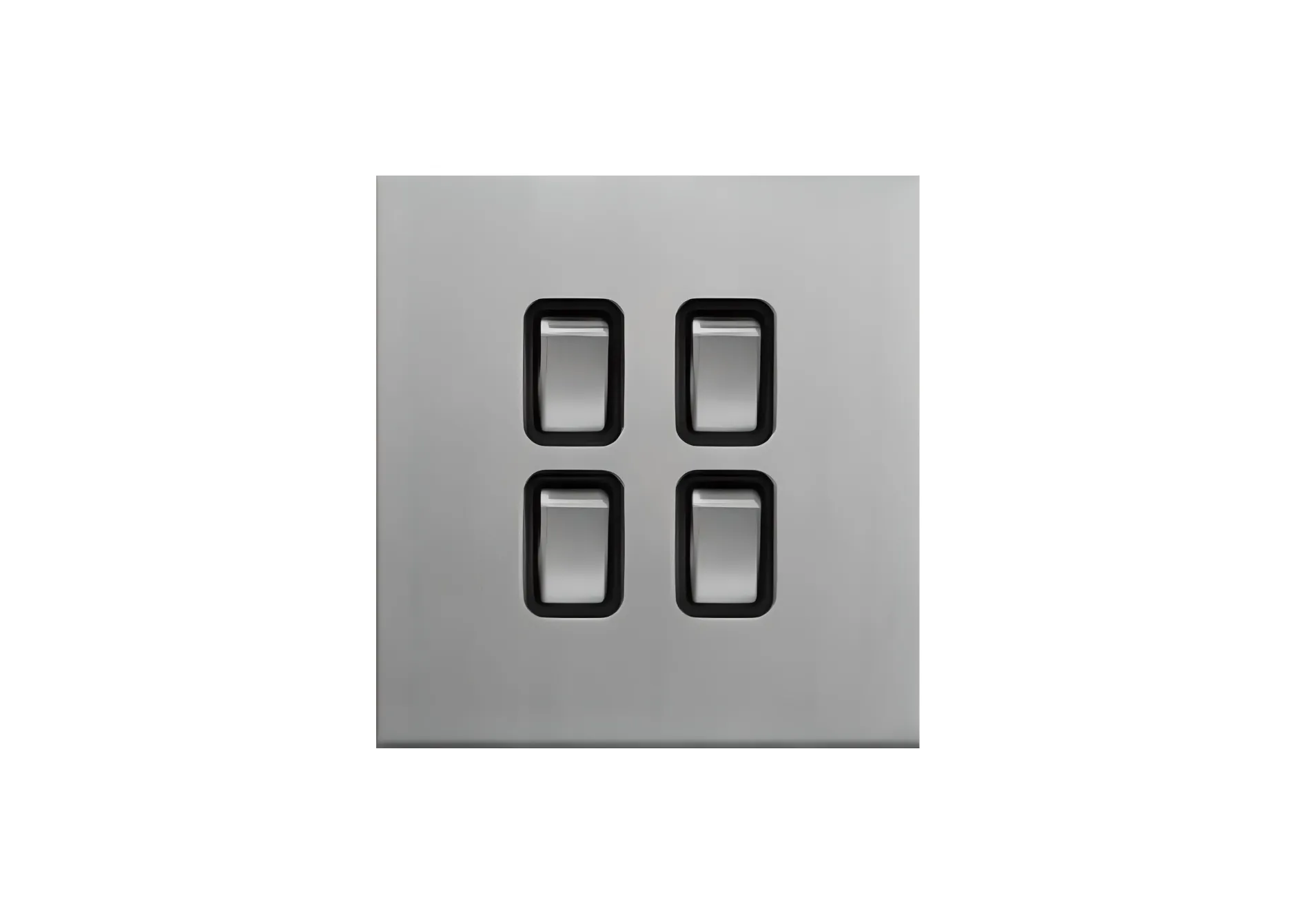 4 gang 2 way switch(86), 250V, High-end Metal panel/Copper toggle