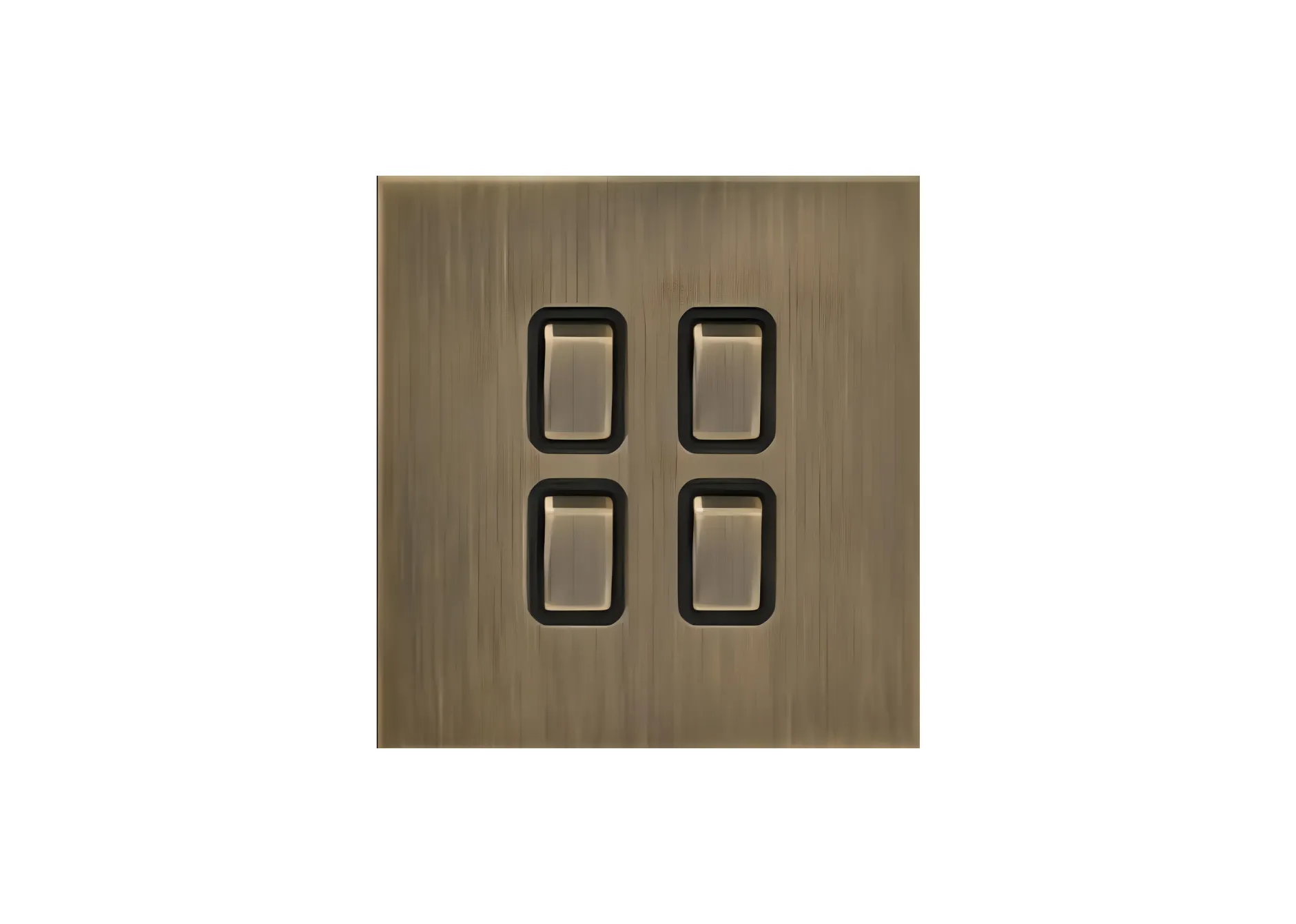4 gang 2 way switch(86), 250V, High-end Metal panel/Copper toggle