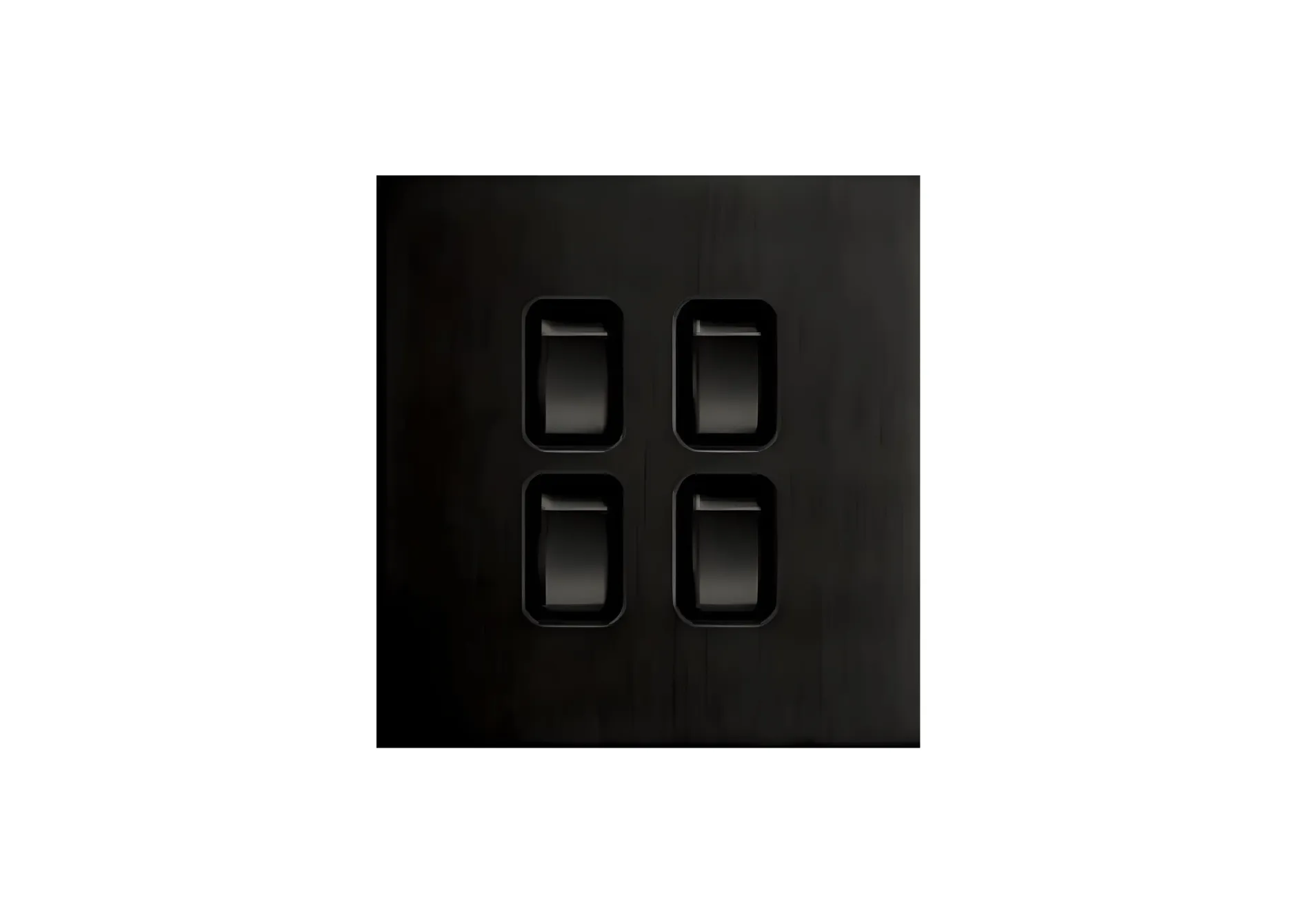 4 gang 2 way switch(86), 250V, High-end Metal panel/Copper toggle