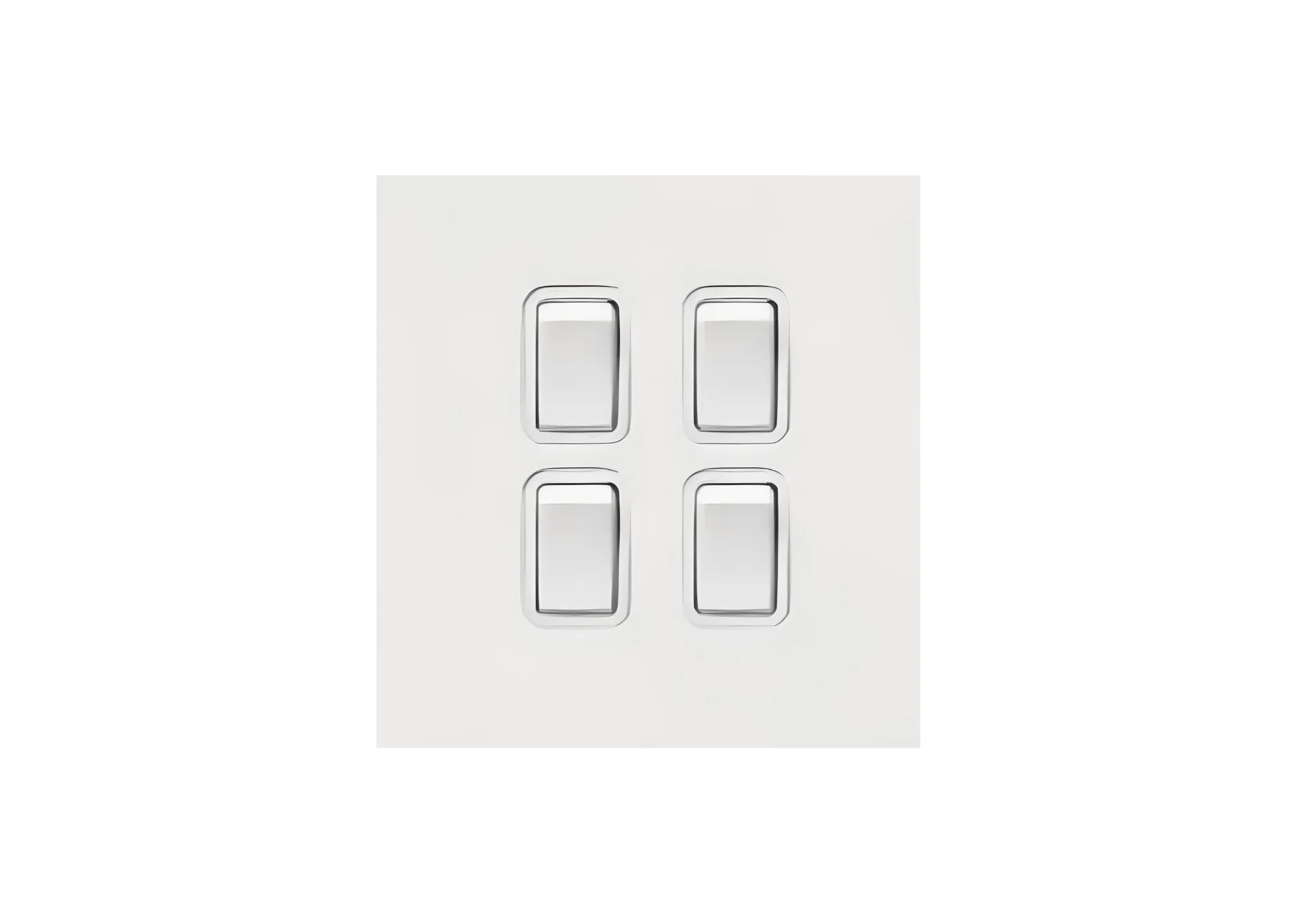 4 gang 2 way switch(86), 250V, High-end Metal panel/Copper toggle